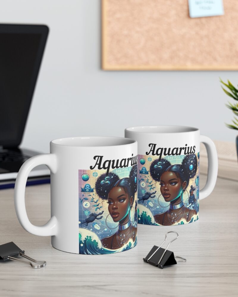 Women's Aquarius Zodiac Ceramic Mug 11oz - Image 6
