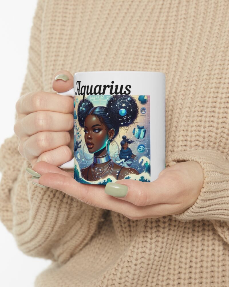 Women's Aquarius Zodiac Ceramic Mug 11oz - Image 10