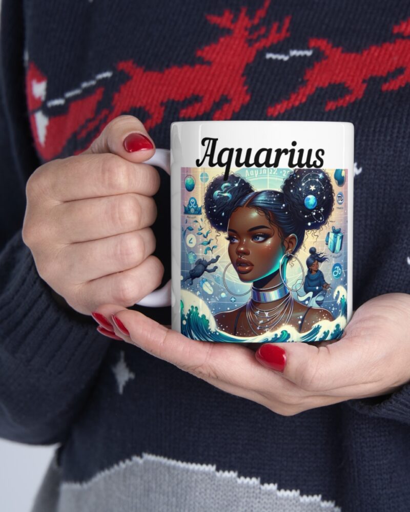Women's Aquarius Zodiac Ceramic Mug 11oz - Image 11